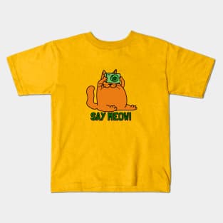 Say meow Kids T-Shirt